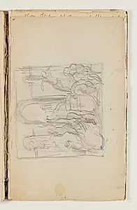 Figurkomposition, formentlig studie til eller efter et af kunstnerens egne malerier by J.A. Jerichau (II)