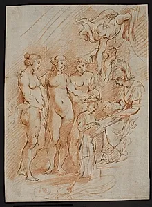 Figurkomposition, fra "Maria af Medicis historie" by Ubekendt