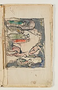 Figurkomposition, muligvis skitse til eller studie efter et af kunstnerens malerier by J.A. Jerichau (II)