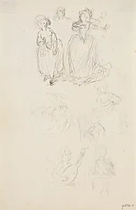 Figurrids af kvinder by C.A. Lorentzen