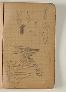 Figurskitser og skitse af allé by Niels Larsen Stevns