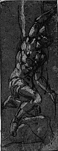 Figurstudie af mandlig model by Giuseppe Ribera