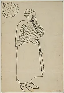 Figurstudie, samt inddelt cirkel by Niels Larsen Stevns