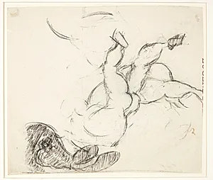 Figurstudie til Poseidon-billedet by Edvard Weie