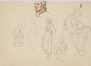 Figurstudier, Dalarne by Wilhelm Marstrand