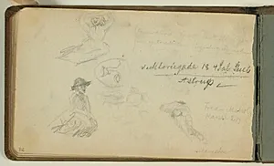 Figurstudier, notater by Niels Larsen Stevns