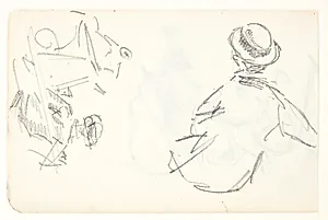 Figurstudier til Langelinie-billedet by Edvard Weie