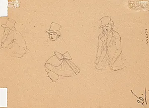Figurudkast by Wilhelm Bendz