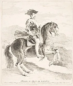 Filip IV, konge af Spanien, til hest by Francisco de Goya