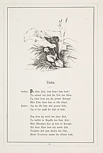 Fiolen. Illustration til H.V. Kaalund, "Fabler for Børn" by H.P. Hansen