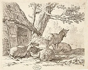 Fire får by Karel Du Jardin