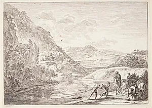 Fiskere ved Tiberen nær Monte Soratte by Jan Both