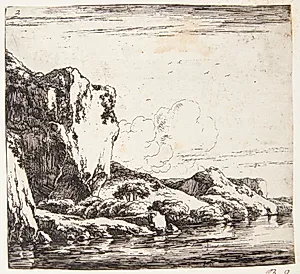 Flodbred, t.v. en klippeside by Herman Naiwincx