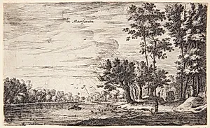 Flodlandskab ved Maarsseveen by Roelant Roghman