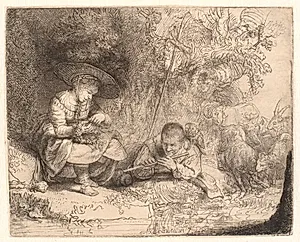 Fløjtespilleren ("Spilopmageren") by Rembrandt van Rijn