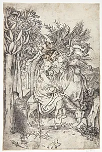 Flugten til Ægypten by Martin Schongauer