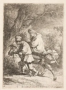 Flugten til Ægypten by Rembrandt van Rijn
