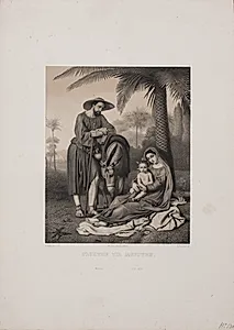 Flugten til Egypten by Adolph Kittendorff