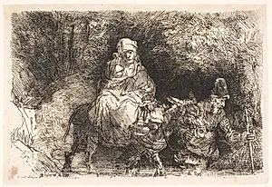 Flugten til Egypten by Rembrandt van Rijn