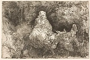 Flugten til Egypten by Rembrandt van Rijn