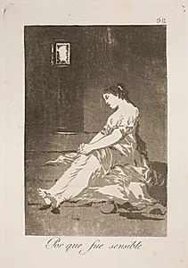 For at have givet efter for sine følelser by Francisco de Goya