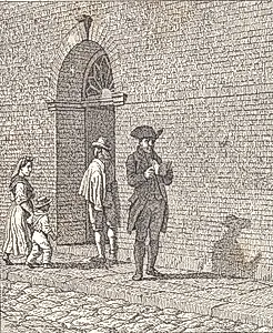 Foran en kirkedør by C.W. Eckersberg