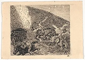 Forarbejde til Gablerne i Brunde by Niels Skovgaard
