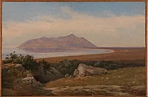 Forbjerget Monte Circeo set fra omegnen af Terracina by Jørgen V. Sonne