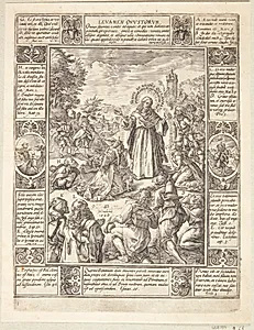 Forløsningen fra lidelserne by Hendrick Goltzius