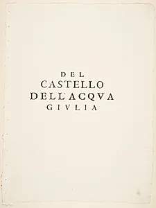 Forside til Ruinerne af Acqua Giulia-fontænen [...] by Giovanni Battista Piranesi