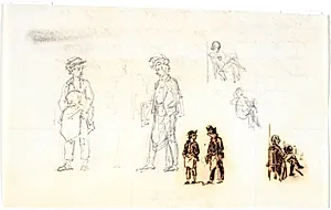 Forskellige figurstudier (danske) by Martinus Rørbye