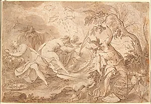 Forskellige guder og gudinder: Ceres, Venus, Mars og Merkur by Joseph Heintz (I)