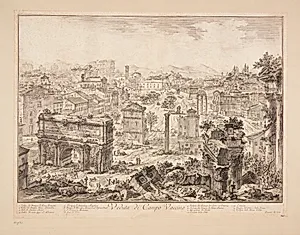 Forum Romanum set fra Capitol by Giovanni Battista Piranesi