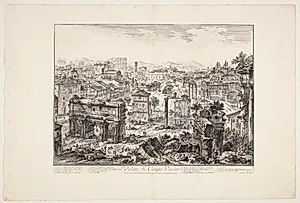 Forum Romanum set fra Capitol by Giovanni Battista Piranesi