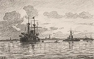 Fra Aarhusbugten by Carl Locher
