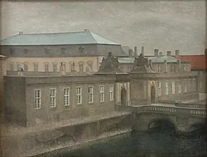 Fra det gamle Christiansborg. Sent efterår by Vilhelm Hammershøi
