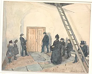 Fra en landsbykirkes våbenhus by Niels Bjerre