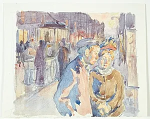 Fra Enghavevej. Aften by Peter Hansen