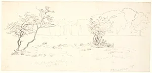 Fra Eremitagesletten i Dyrehaven. by P.C. Skovgaard