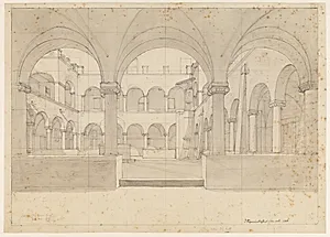 Fra franciskanerklosteret ved Santa Maria in Aracoeli, Rom by C.W. Eckersberg