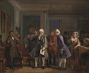 Fra Ludvig Holbergs "Den Stundesløse", I akt, 6. scene by Wilhelm Marstrand