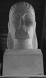 Fra statue af kouros, Dipylon hovedet by Ubekendt