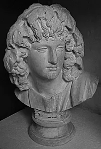 Fra statue af musen Melpomene by Ubekendt