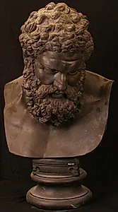 Fra statuen Herakles Farnese by Ubekendt