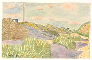 Fra Vejlby klint. Udsigt ind mod land