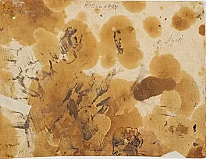 Fragment af et kvindehoved i profil by Jürgen Ovens