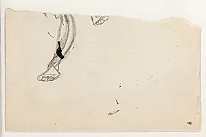 Fragment af tegning af fødder by Astrid Holm