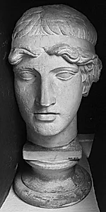 Fragment. Ung mand med diadem by Ubekendt