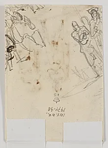 Fragmenter af figurskitser by Martinus Rørbye