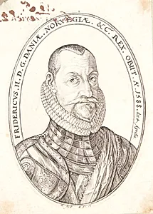 Frederik II, konge af Danmark og Norge by Hendrick Goltzius